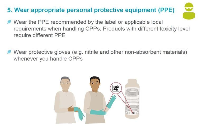 Wear appropriate personal protective equipment (PPE)